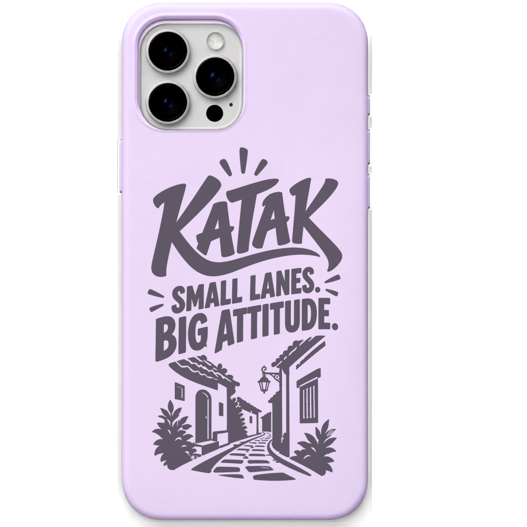 Katak Small Lanes Big Attitude engraved pastel silicone phone cover in Lavender