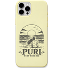 Puri Stay With Me Sunset engraved pastel silicone phone cover in Lemon Yellow
