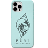 Puri Carry My Calm engraved pastel silicone phone cover in Mint Green