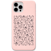 Nurse Care Medical Pattern engraved silicone phone cover in Blush Pink