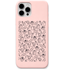 Nurse Care Medical Pattern engraved silicone phone cover in Blush Pink