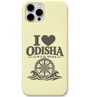 I Love Odisha Always Home engraved pastel silicone phone cover in Lemon Yellow