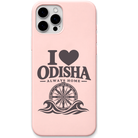 I Love Odisha Always Home engraved pastel silicone phone cover in Blush Pink