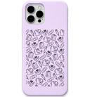 Nurse Care Medical Pattern engraved silicone phone cover in Lavender