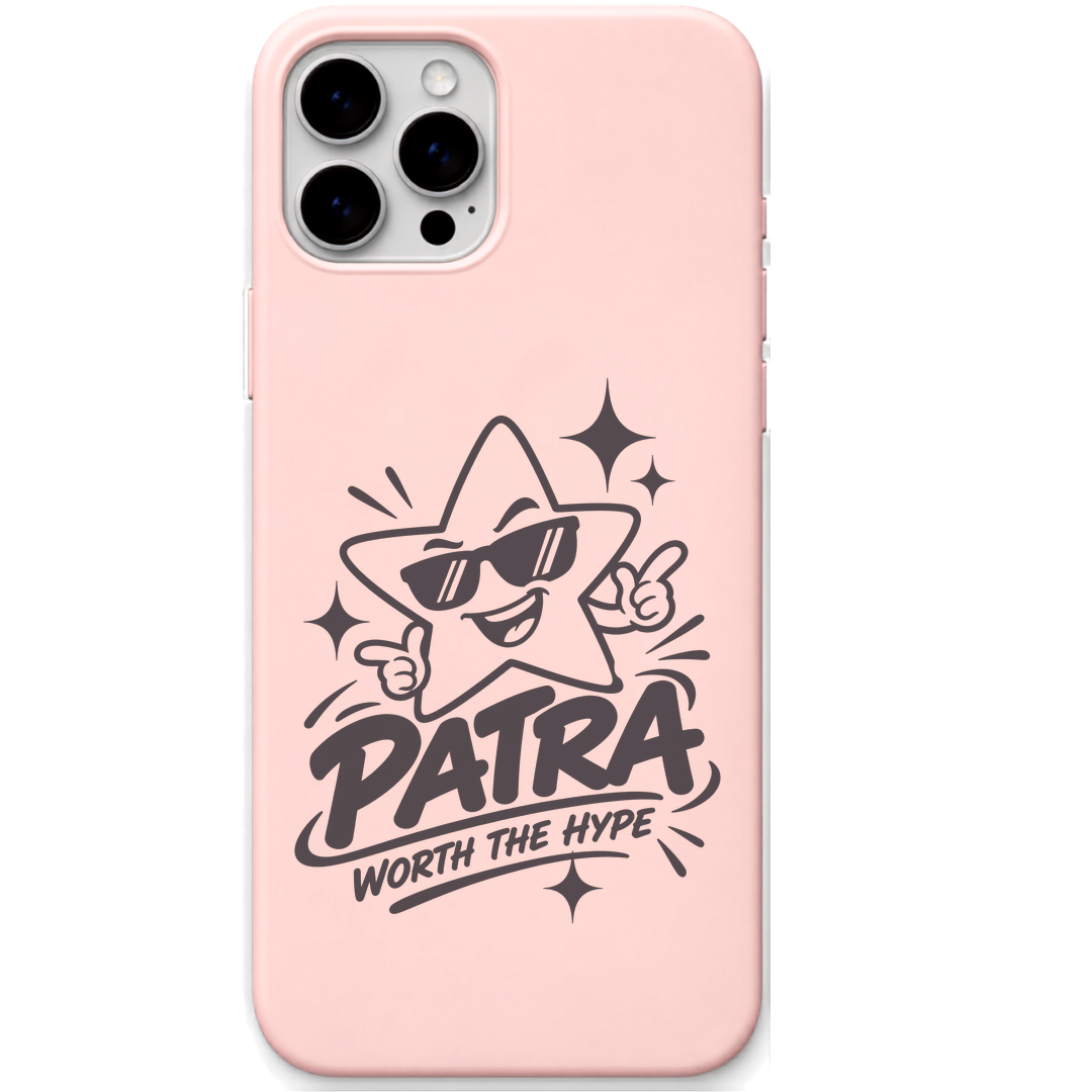 Patra Worth The Hype engraved pastel silicone phone cover in Blush Pink