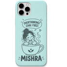 Mishra Chai First engraved pastel silicone phone cover in Mint Green