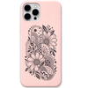 Bloom Mosaic floral paisley mosaic engraved pastel silicone phone cover in Blush Pink