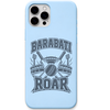 Barabati Roar Cricket engraved pastel silicone phone cover in Sky Blue