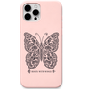 Roots With Wings Pattachitra Butterfly engraved pastel silicone phone cover in Blush Pink