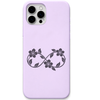 Bloom Beyond Limits floral infinity engraved pastel silicone phone cover in Lavender