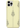 Ornamental Drops engraved silicone phone cover in Lemon Yellow