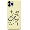 Infinite Orbit celestial infinity engraved pastel silicone phone cover in Lemon Yellow