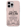 I Love Delhi regional Indian iPhone cover in Blush Pink