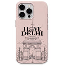 I Love Delhi regional Indian iPhone cover in Blush Pink