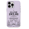 I Love Delhi regional Indian iPhone cover in Lavender