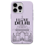 I Love Delhi regional Indian iPhone cover in Lavender