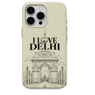 I Love Delhi regional Indian iPhone cover in Lemon Yellow