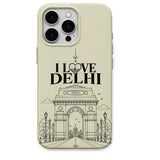 I Love Delhi regional Indian iPhone cover in Lemon Yellow