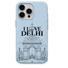 I Love Delhi regional Indian iPhone cover in Sky Blue