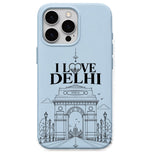 I Love Delhi regional Indian iPhone cover in Sky Blue