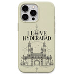 I Love Hyderabad regional Indian iPhone cover in Lemon Yellow