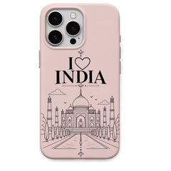 I Love India regional Indian iPhone cover in Blush Pink