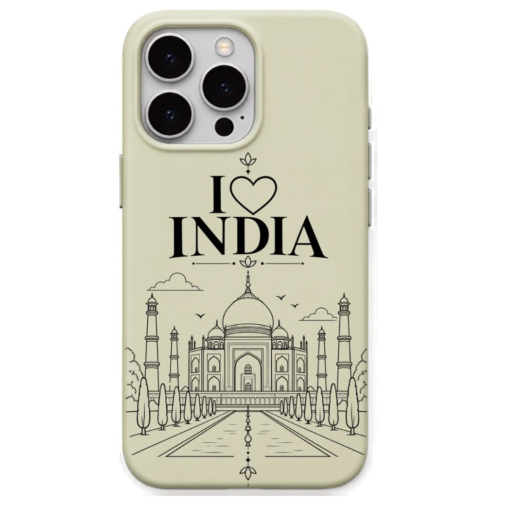 I Love India regional Indian iPhone cover in Lemon Yellow