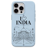 I Love India regional Indian iPhone cover in Sky Blue