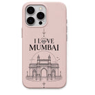 I Love Mumbai regional Indian iPhone cover in Blush Pink