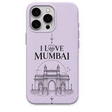 I Love Mumbai regional Indian iPhone cover in Lavender