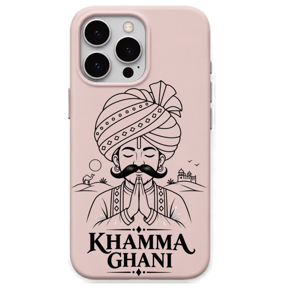 Khamma Ghani regional Indian iPhone cover in Blush Pink