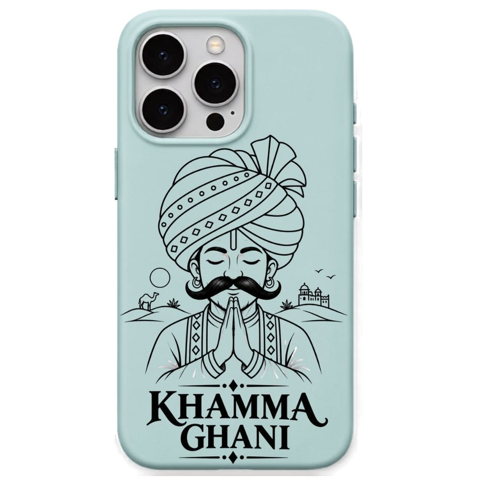 Khamma Ghani regional Indian iPhone cover in Mint Green