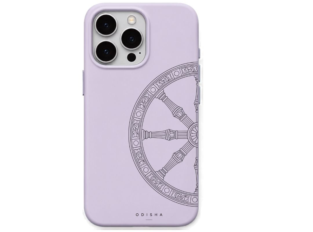 Konark Chakra Odisha regional Indian iPhone cover in Lavender