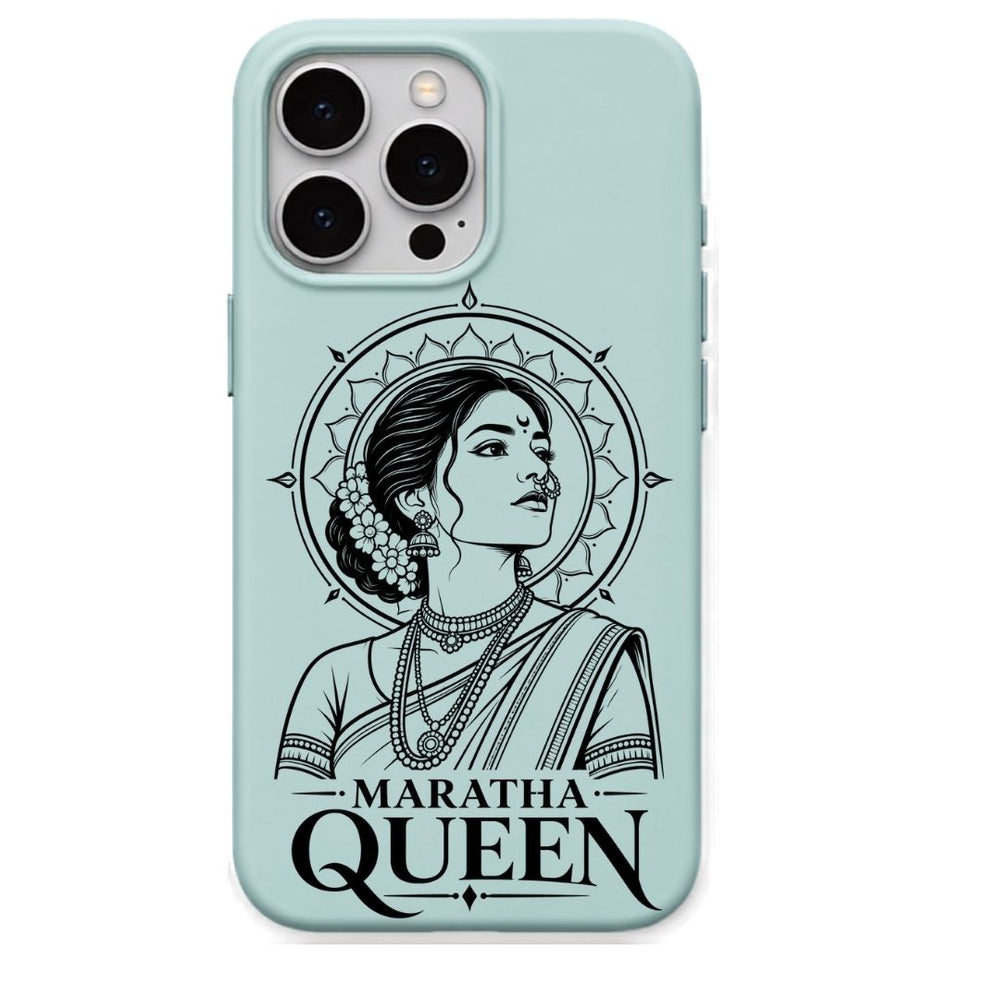 Maratha Queen regional Indian iPhone cover in Mint Green