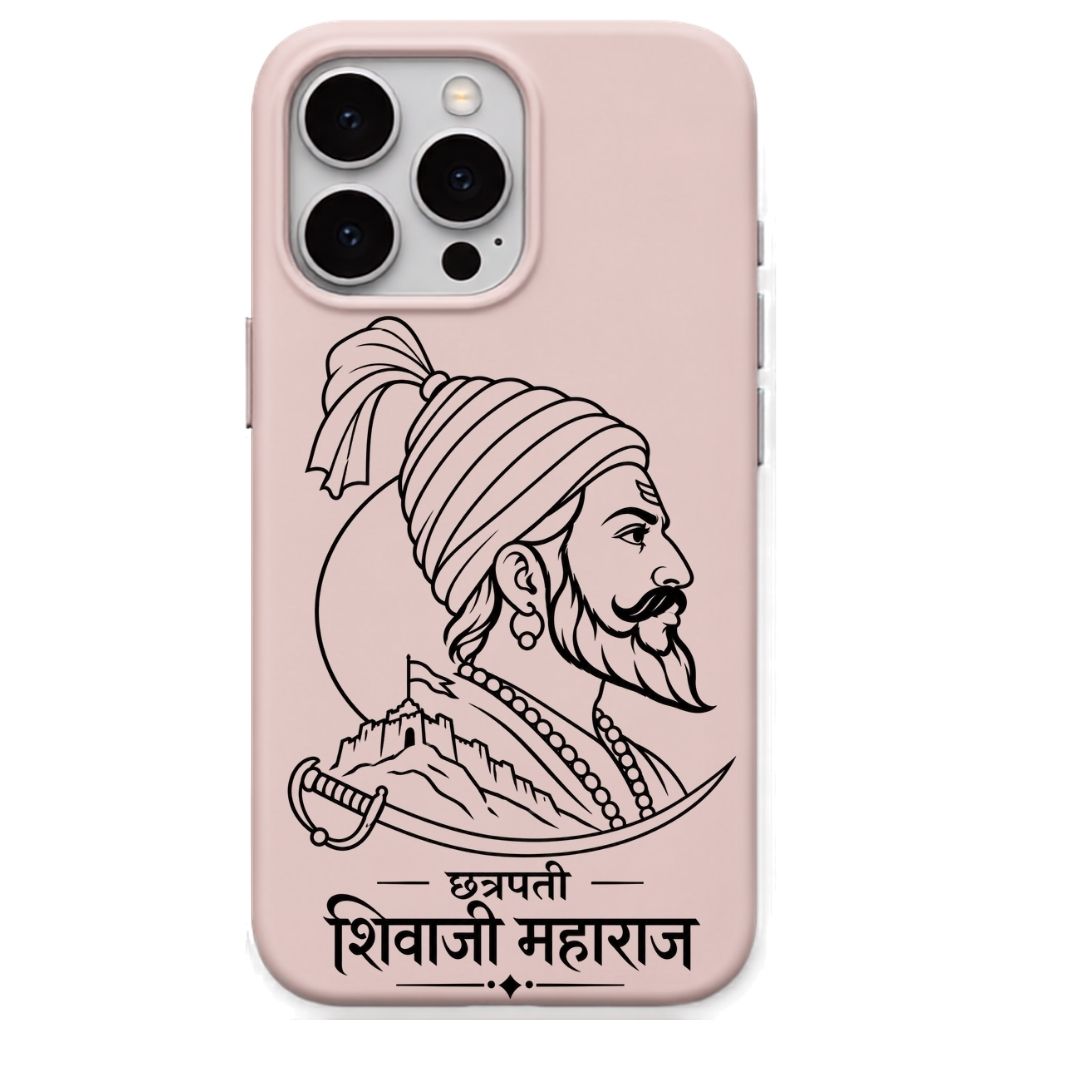 Shivaji Maharaj regional Indian iPhone cover in Blush Pink