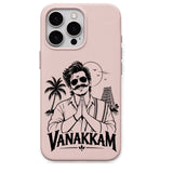 Vanakkam regional Indian iPhone cover in Blush Pink