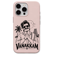 Vanakkam regional Indian iPhone cover in Blush Pink