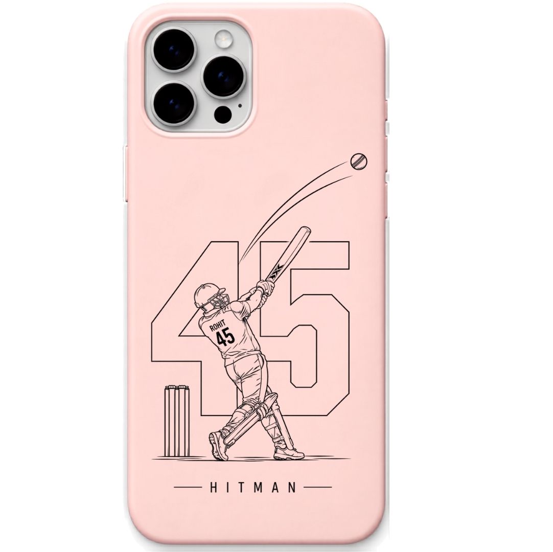 Rohit Sharma Blush Pink cricket mobile cover