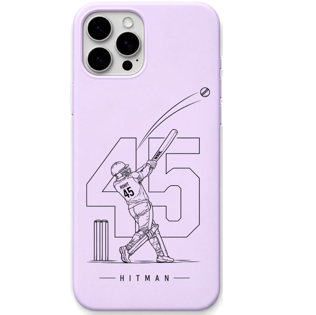 Rohit Sharma Lavender cricket mobile cover