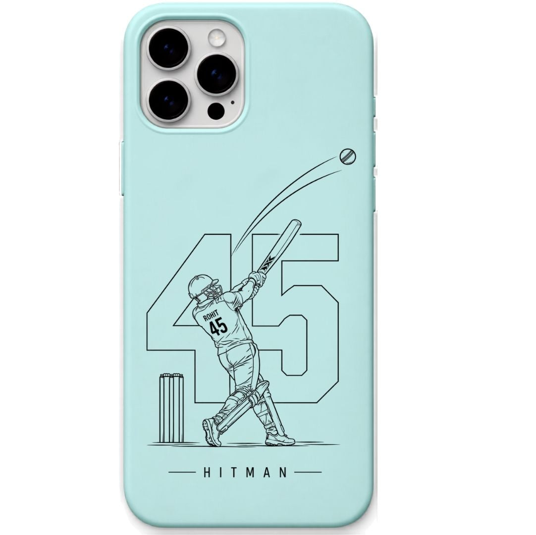 Rohit Sharma Mint Green cricket mobile cover