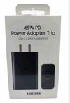 Samsung 65W 3 Ports Mobile Charger Trio For All Samsung Devices (Only Adapter)