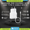Samsung A02 Adaptive Mobile Charger 2 Amp With Adaptive Fast Cable White