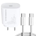 Samsung 25W Type C-Type-C Adaptive Fast Mobile Charger With 1 Mt Cable White