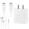 Samsung 25W GAN Adapter Charger With Type C to C Cable (White Adapter With Cable)