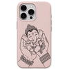 Ganesha Blessings phone cover in Blush Pink