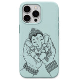 Ganesha Blessings phone cover in Mint Green