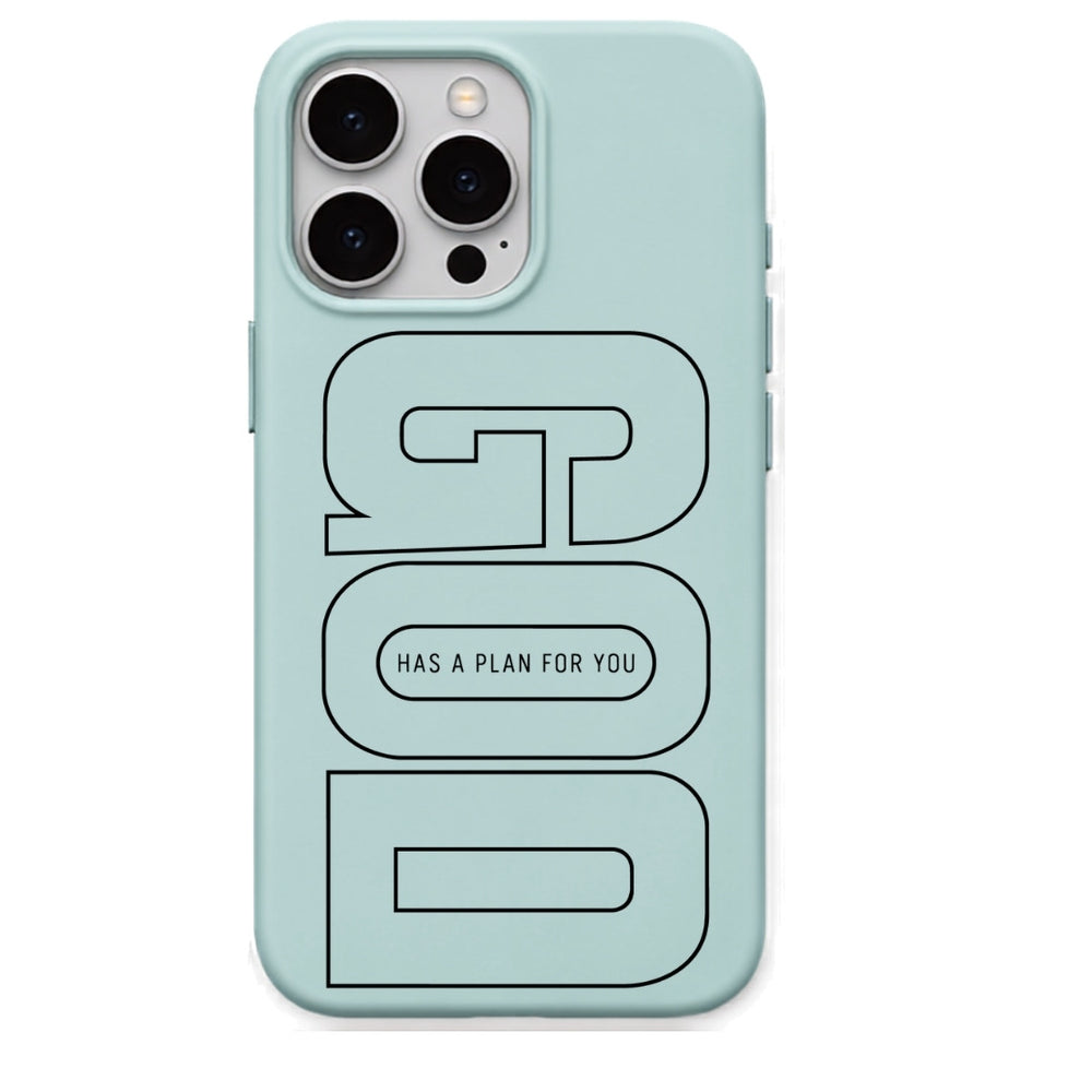 God Has a Plan for You phone cover in Mint Green