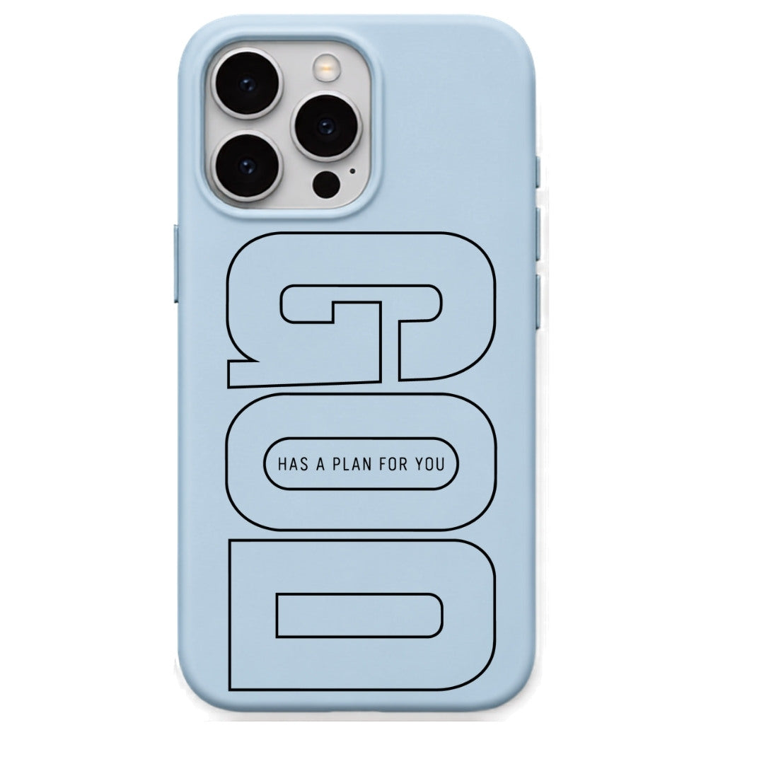 God Has a Plan for You phone cover in Sky Blue