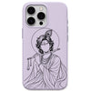 Krishna Bansuri Portrait phone cover in Lavender