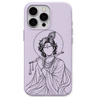 Krishna Bansuri Portrait phone cover in Lavender